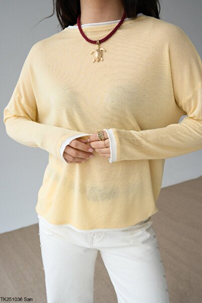 Aten Women's Colorful Thin Knitwear Sweater