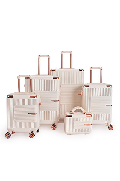 LİMRA طقم شنط سفر مكون من 5 حقائب أمتعة بعجلات بتصميم حديث وصلب