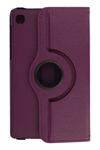 Khayra Samsung Galaxy T220 Tab A7 Lite 8.7 Case 360 Tablet Leather Case - Plum-(5796 - Eszaoc3856-8