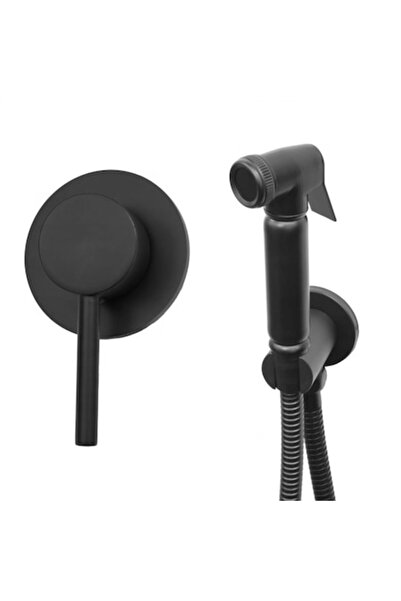 Spis Design Baterie bideu încorporată cu furtun și cap de duș, negru mat