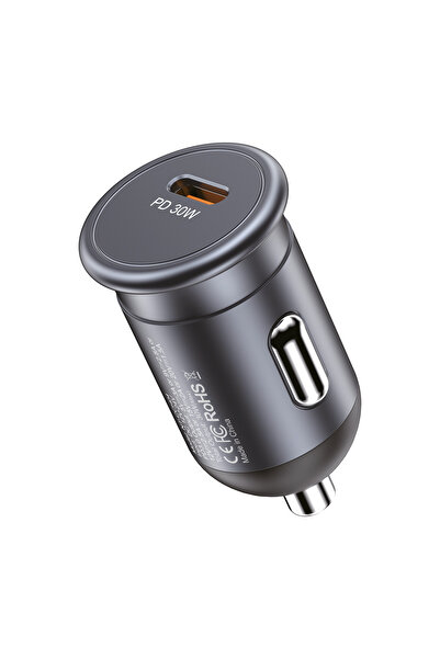 Nettech Araç Şarj Aleti Type-C Pd 30W 1 Çıkışlı (Siyah) NT-CCH04