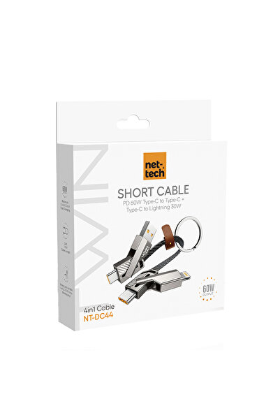 Nettech USB MİCRO KABLO 4 İN 1 İP ÖRGÜ NT-DC44