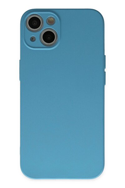 OEM حافظة آيفون 13 ميني نانو من الداخل مصنوعة من السيليكون المخملي - أزرق - (5796) - VOANFD8235-8046