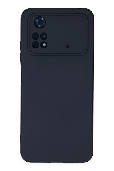 Khayra حافظة هاتف Xiaomi Poco M4 Pro 4G من السيليكون المخملي الداخلي - أزرق داكن-(5796) - ESZAOC9861-2794