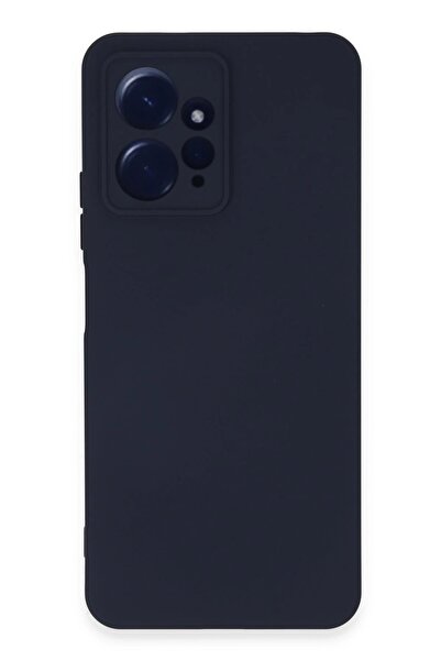 Khayra حافظة هاتف Xiaomi Redmi Note 12 4G من السيليكون المخملي الداخلي - أزرق داكن-(5796) - ESZAOC6742-9511