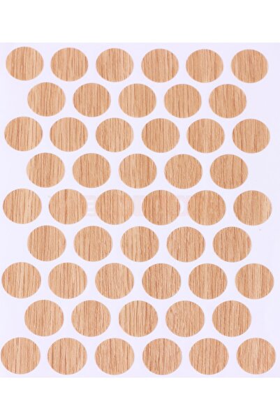 Mobilyap Pacific Yapışkanlı Yapıştırma Vida Tapası Meşe 50 Adet Vida Kapatıcı...