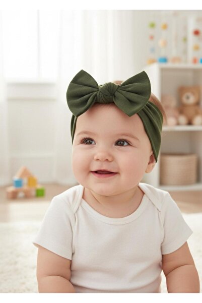 Babygiz Baby Girl Children's Bow-Tie Hairband, 100% Cotton Combed Cotton, Non-Slip, Ultra Flexible Soft Headband