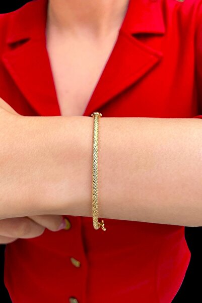 Altınaşkı Simli Altın Bilezik