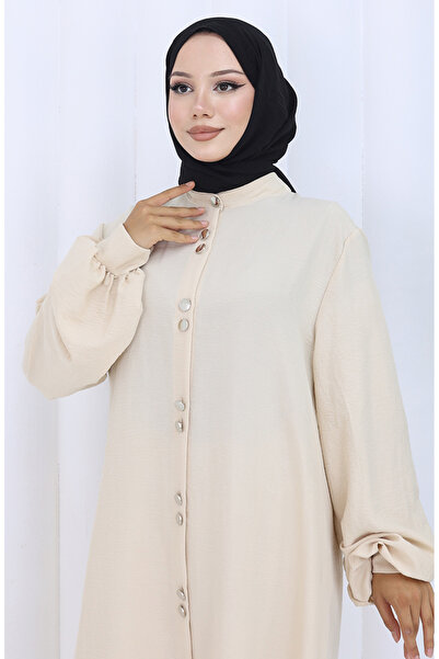 sefamerve Παντελόνι με κουμπιά σε όλη την πλάτη Σετ δύο τεμαχίων 2114-02 Mink