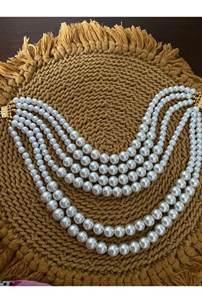 Jovela Cam inci choker tasma kolye gelin düğün bride