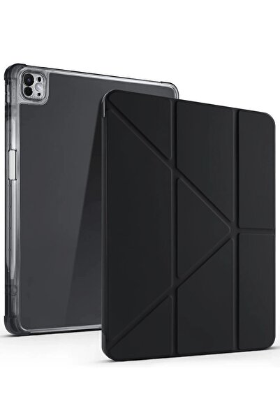 OEM iPad Air 13 (2024) Case Mars Tablet Case with Pen Holder - Black-(5796) - Tnx8887-1795