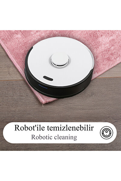 Bonny Home Nova Pembe Mutfak Halısı Kaymaz Taban Makinede Yıkanabilir Yumuşak Kesme Yolluk