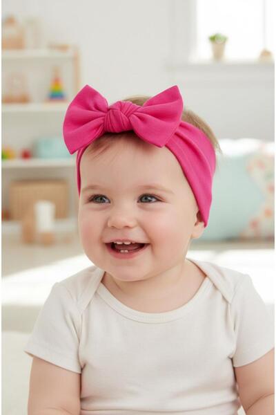 Babygiz Baby Girl Children's Bow-Tie Hairband, 100% Cotton Combed Cotton, Non-Slip, Ultra Flexible Soft Headband
