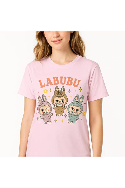 LAYORA Women's cartoon Printed round neck short sleeve t-shirt