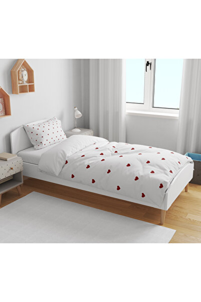 Home Heart Patterned 3D Digital Printed Single Girl's Duvet Cover Set Without Sheets