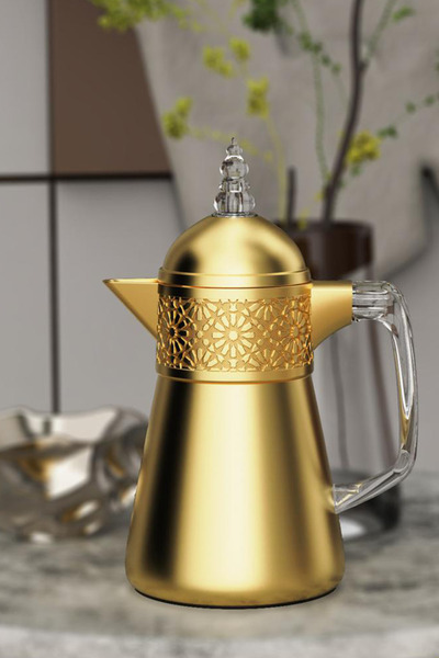 Generic ترمس قهوة/شاي مزخرف (دلة ترمس حرارية).