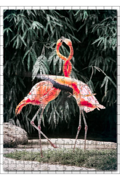 Cakapuzzle Cakasepetim 255 Piece Puzzle Jigsaw with an Image of Pink Flamingo...