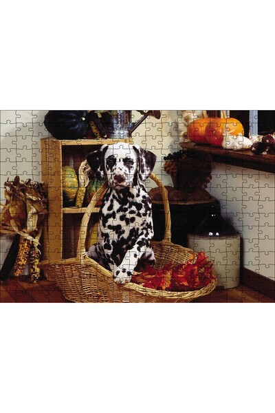 Cakapuzzle Cakasepetim Dalmatian in the Basket 120 Piece Puzzle Jigsaw Mdf (W...