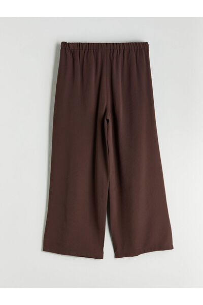 LC Waikiki Sparkling Selections from Shining Store |   Wide Leg Women's Trousers with Elastic Waistband