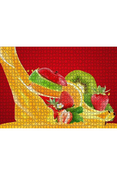 Cakapuzzle Cakasepetim Sliced Fruits and Juice 1000 Piece Puzzle Jigsaw Mdf (...