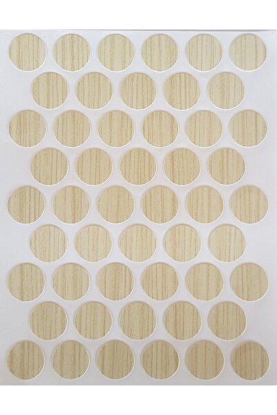 Mobilyap Pacific Yapışkanlı Yapıştırma Vida Tapası Beyaz Akçaağaç 50 Adet Vid...