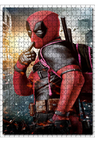 Cakapuzzle Cakasepetim Deadpool ve Şehir Manzarası 500 Parça Puzzle Yapboz Md...