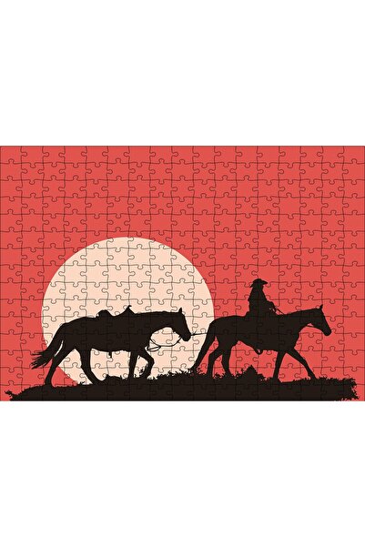 Cakapuzzle Cakasepetim Cowboys and Horses 255 Piece Puzzle Jigsaw Mdf (Wood)