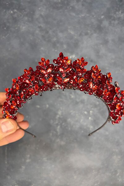 Fiyonks Atölye Sophia Premium Bridal Crown, Luxury Henna, Wedding Crown