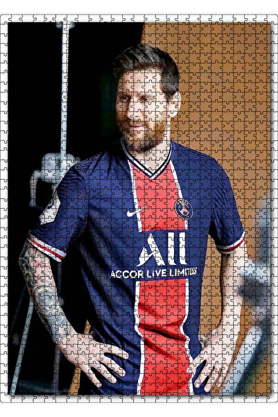 Cakapuzzle Cakasepetim Messi PSG Forması İle 1000 Parça Puzzle Yapboz Mdf (Ah...