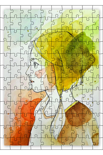 Cakapuzzle Cakasepetim Watercolor Girl Profile 120 Piece Puzzle Jigsaw Mdf (W...