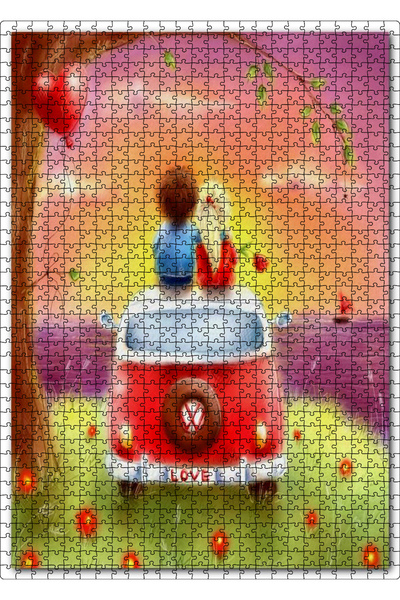 Cakapuzzle Cakasepetim Love Minibus Double Sunset 1000 Piece Puzzle Jigsaw Md...
