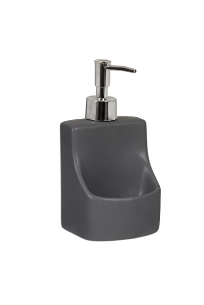 OEM Recipient pentru Sapun Lichid cu Suport pentru Burete Ceramic Gri 9x8.5x11.5cm