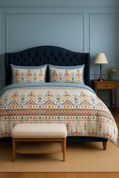 Sheri Home %100 Organik Ham KumaşÇift Kişilik Nevresim Takımı – Doğal ve Sağlıklı Saf Pamuk