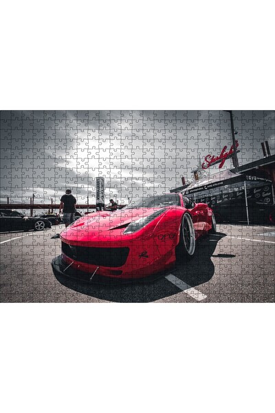 Cakapuzzle Cakasepetim Red Ferrari Front View 500 Piece Puzzle Jigsaw Mdf (Wood)