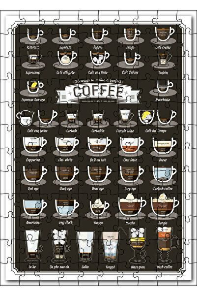 Cakapuzzle Cakasepetim 38 Aspects of Perfect Coffee 120 Piece Puzzle Jigsaw M...