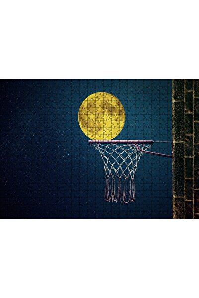 Cakapuzzle Cakasepetim Basket Potası ve Dolunay İllüstrasyon 500 Parça Puzzle...