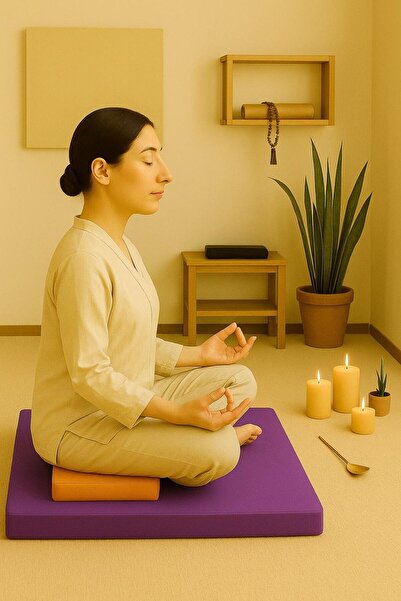 NareSpor Σετ μαξιλαριών διαλογισμού με στάμπα Lotus 60x60 εκ. Μαξιλάρια διαλο...