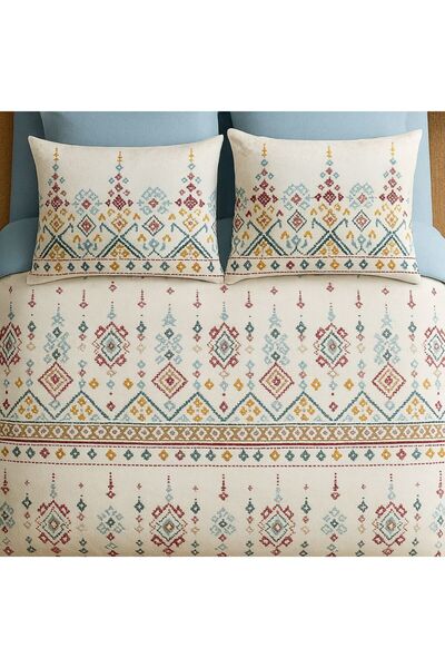 Sheri Home Ham Kumaş %100 Pamuk Lastikli Çarşafli Tek Kişilik Nevresim Takımı Leopar8387377