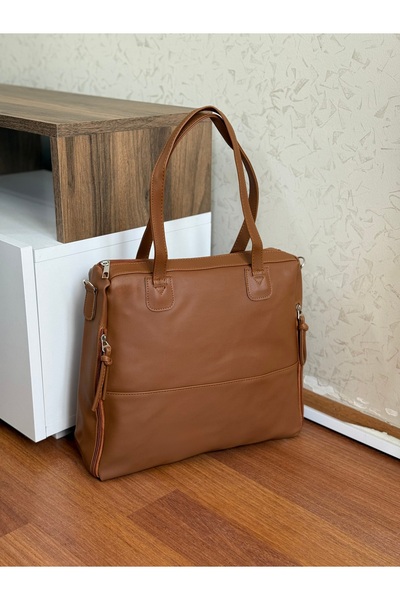 Bagnest Μεγάλη casual γυναικεία τσάντα ώμου με τσέπες με φερμουάρ στα πλαϊνά