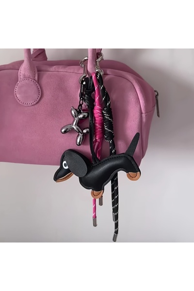 Fivy تعليقة بتصميم كلب مفاجئ ودقيق في تفاصيله، على شكل بالون، إكسسوار للحقائب...