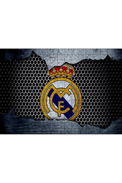 Cakapuzzle Cakasepetim Real Madrid Logo Gri Siyah Petek Zemin 255 Parça Puzzl...