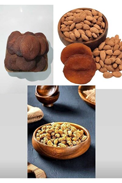 Yöreden Doğal Ürünler بذور المشمش المجففة (بذور حلوة) - توت مجفف - مشمش مجفف ماكسي 450 جرام