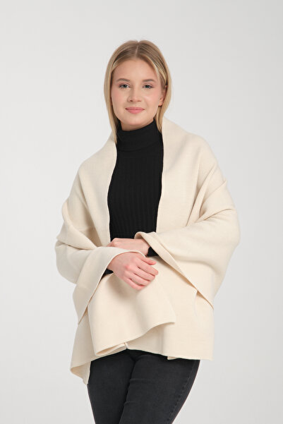 VEGA MODA Puffy Plain Knitwear Shoulder Wrap - Stylish Winter Gift Scarf and Shawl Models for Women, Knitwear Shoulder Wrap