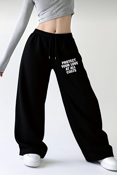 Le Vion Pantaloni de trening largi pentru femei, cu protecție