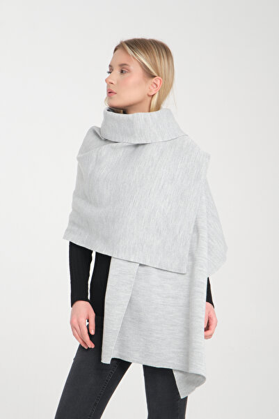 VEGA MODA Puffy Plain Knitwear Shoulder Wrap - Stylish Winter Gift Scarf and Shawl Models for Women, Knitwear Shoulder Wrap