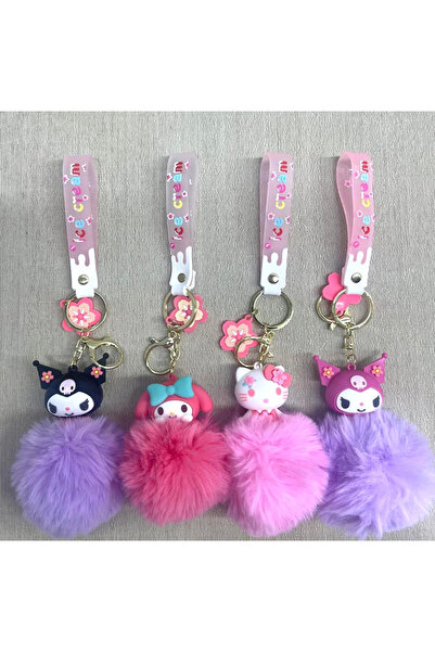 CT STONES Breloc cu pompon Kuromi și Hello Kitty Alk4246