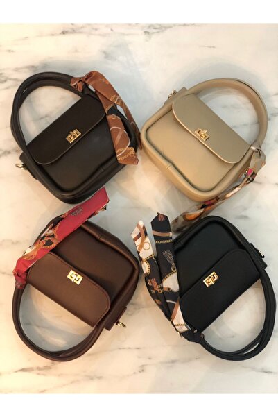 bcm collection Kadın Gold Kilit Detaylı Ayarlanabilir Askılı El Omuz Ve Çapra...