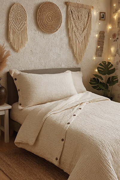 OTEXSA “Bohemian Style 100% Cotton Single Natural Duvet Cover Set Soft Texture Authentic and Natural Design”