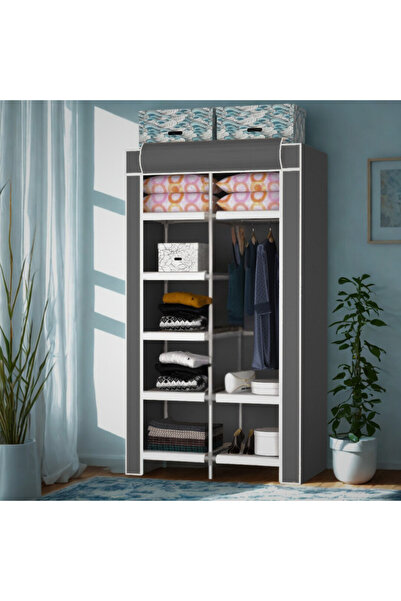 NiHaLCo Plastik Profil, Bez Raflı, Mini Bez Dolap, Gardırop