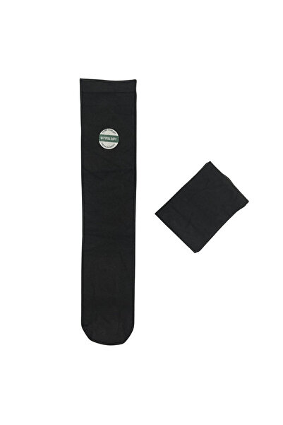 FENRA STUDIO Women's Black Natural Bamboo Yarn Knee High Socks